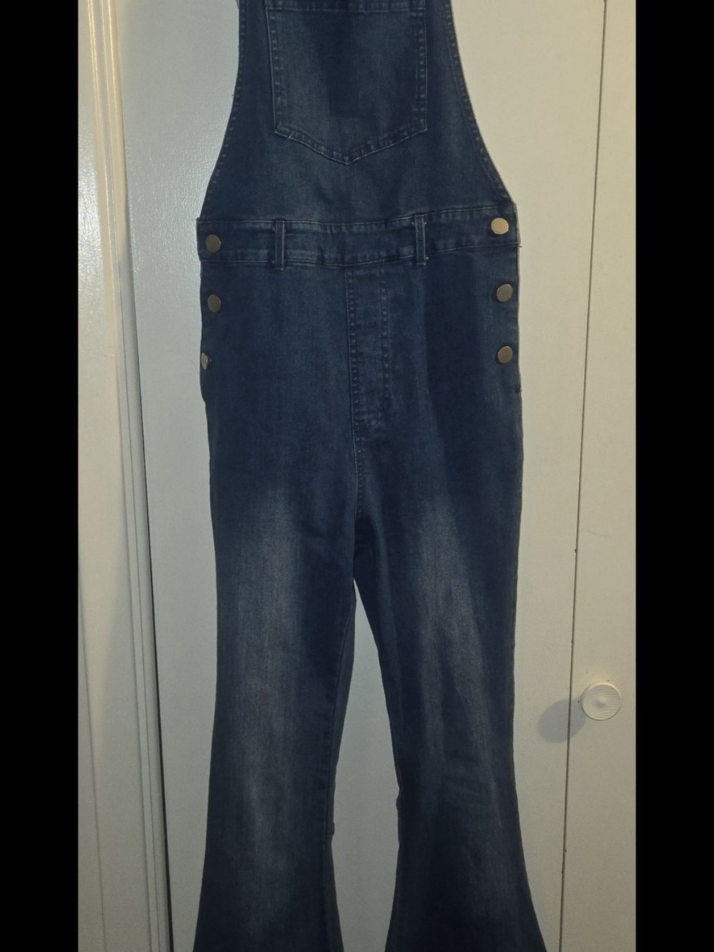 Altar'd State Indigo Denim Flare Overalls